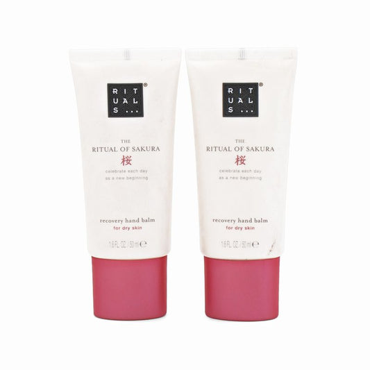 2 x Rituals The Ritual of Sakura Recovery Hand Balm 50ml - Imperfect Container