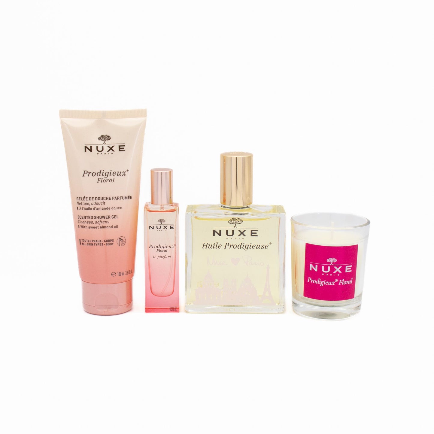 NUXE The Prodigieux Floral Happy in Pink 4 Piece Gift Set - Imperfect Box