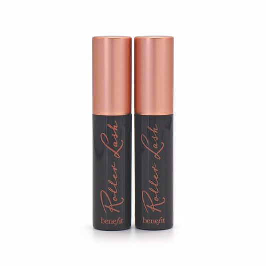 2 x benefit Roller Lash Lifting and Curling Mascara Mini 3g Black - Imperfect Box