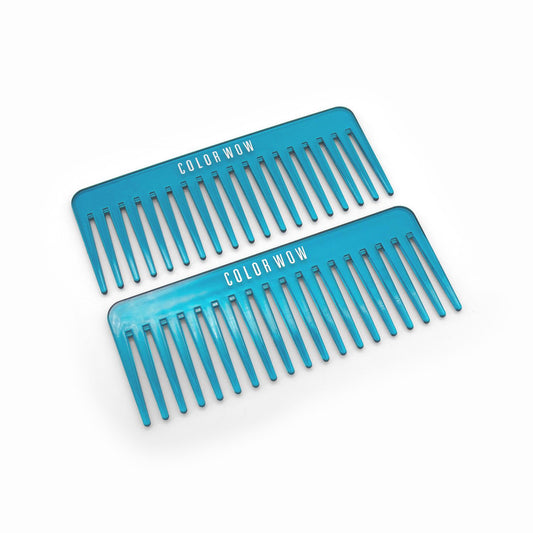 Color Wow Blue Wide-Tooth Detangling Comb x 2 - Missing Box