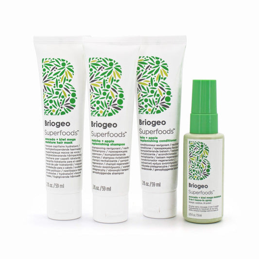 BRIOGEO Shiny + New Hair Superfoods Haircare Travel Gift Set - Imperfect Box