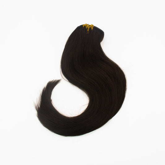 Beauty Works Deluxe Clip-In Hair Extensions 18 Inch Raven - Imperfect Box - This is Beauty UK