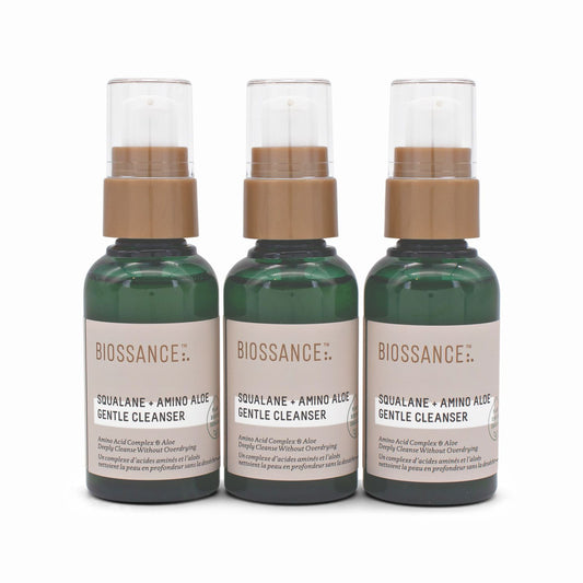 3 x Biossance Squalane and Amino Aloe Gentle Cleanser 50ml - Imperfect Box