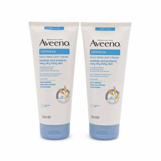 2 x Aveeno Dermexa Daily Emollient Cream 200ml - Imperfect Box