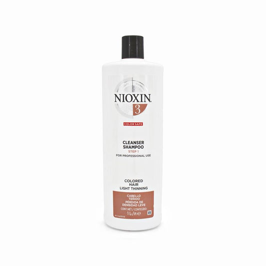 NIOXIN 3 Cleanser Shampoo for Coloured Thinning Hair 1L - Imperfect Container