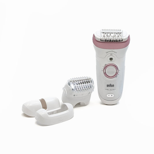 Braun Silk-epil 9 SES9-890 Epilator & Shaver White/Rose Gold - Imperfect Box - This is Beauty UK