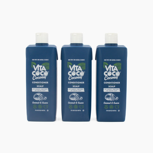 3x Vita Coco Scalp Conditioner Coconut & Guava 400ml - Imperfect Container - This is Beauty UK