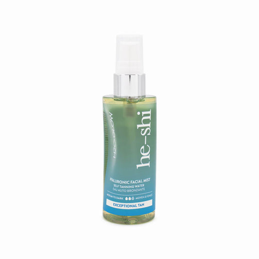 He-Shi H2O Glow Hyaluronic Tan Facial Mist 100ml Medium to Dark - Imperfect Container