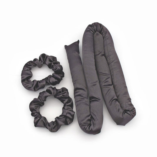 Kitsch The Satin Heatless Curling Set Charcoal - Imperfect Box