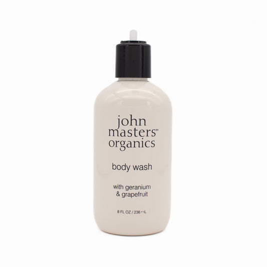 John Masters Organics Body Wash with Geranium & Grapefruit 236ml - Missing Pump - This is Beauty UK
