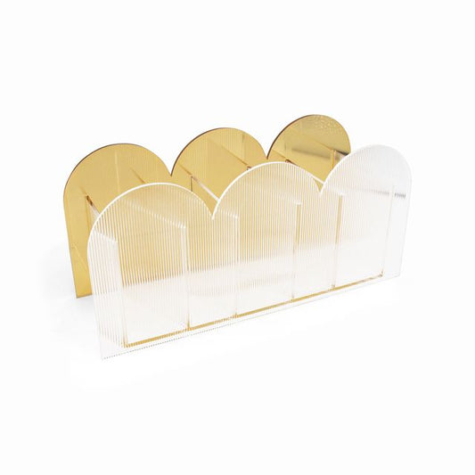 Spectrum Deco Triple Pot Makeup Brush Storage in Gold - Missing Box