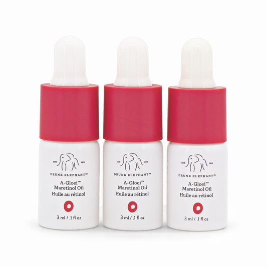 3 x Drunk Elephant A-Gloei Maretinol Oil Mini 3ml - Imperfect Box