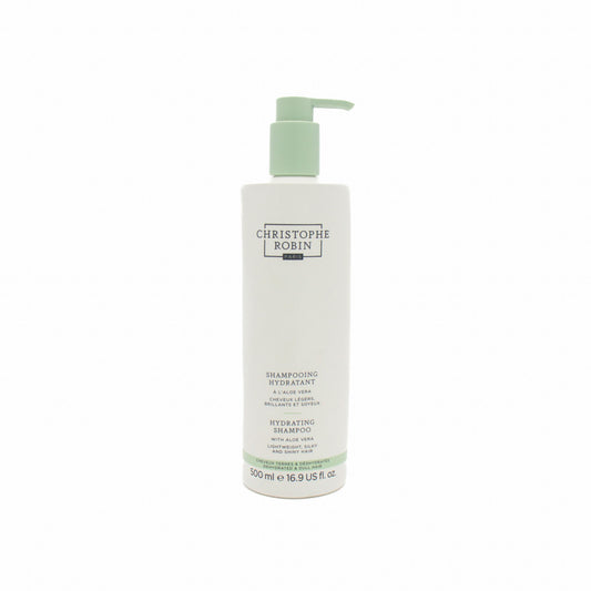 Christophe Robin Hydrating Shampoo with Aloe Vera 500ml - Imperfect Container