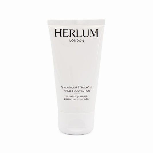 Herlum Hand and Body Lotion Sandalwood and Grapefruit 50ml - Imperfect Container