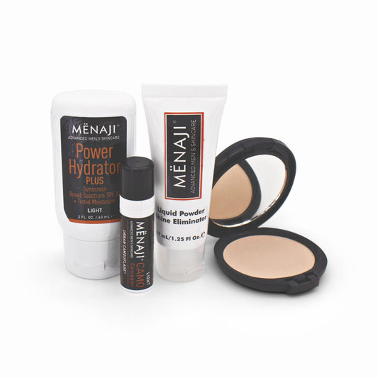 MENAJI Advanced Men's Skincare Camo Makeup Set Shade Light- Imperfect Box