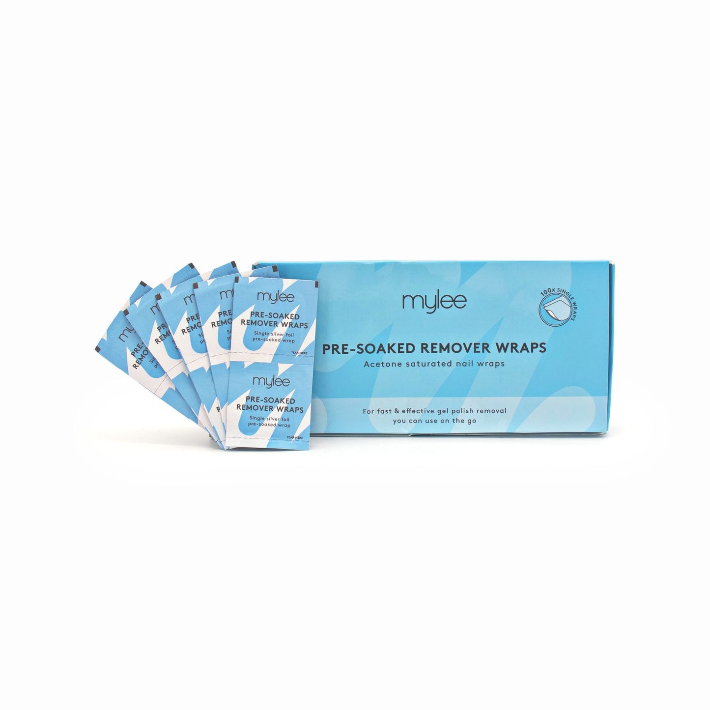 Mylee 100 Gel Polish Pre-Soaked Remover Wraps - Imperfect Box