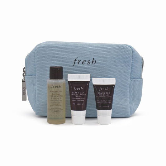 Fresh 3 Piece Black Tea & Kombucha Skincare Set With Pouch - Missing Box