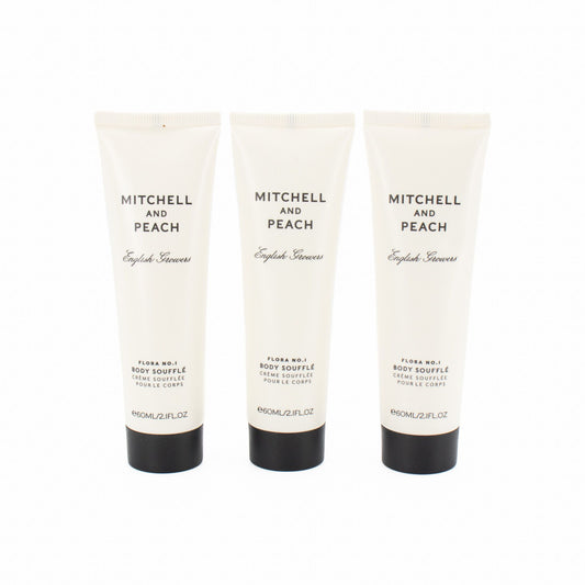 3x Mitchell And Peach Flora No.1 Body Souffle 60ml - Missing Box