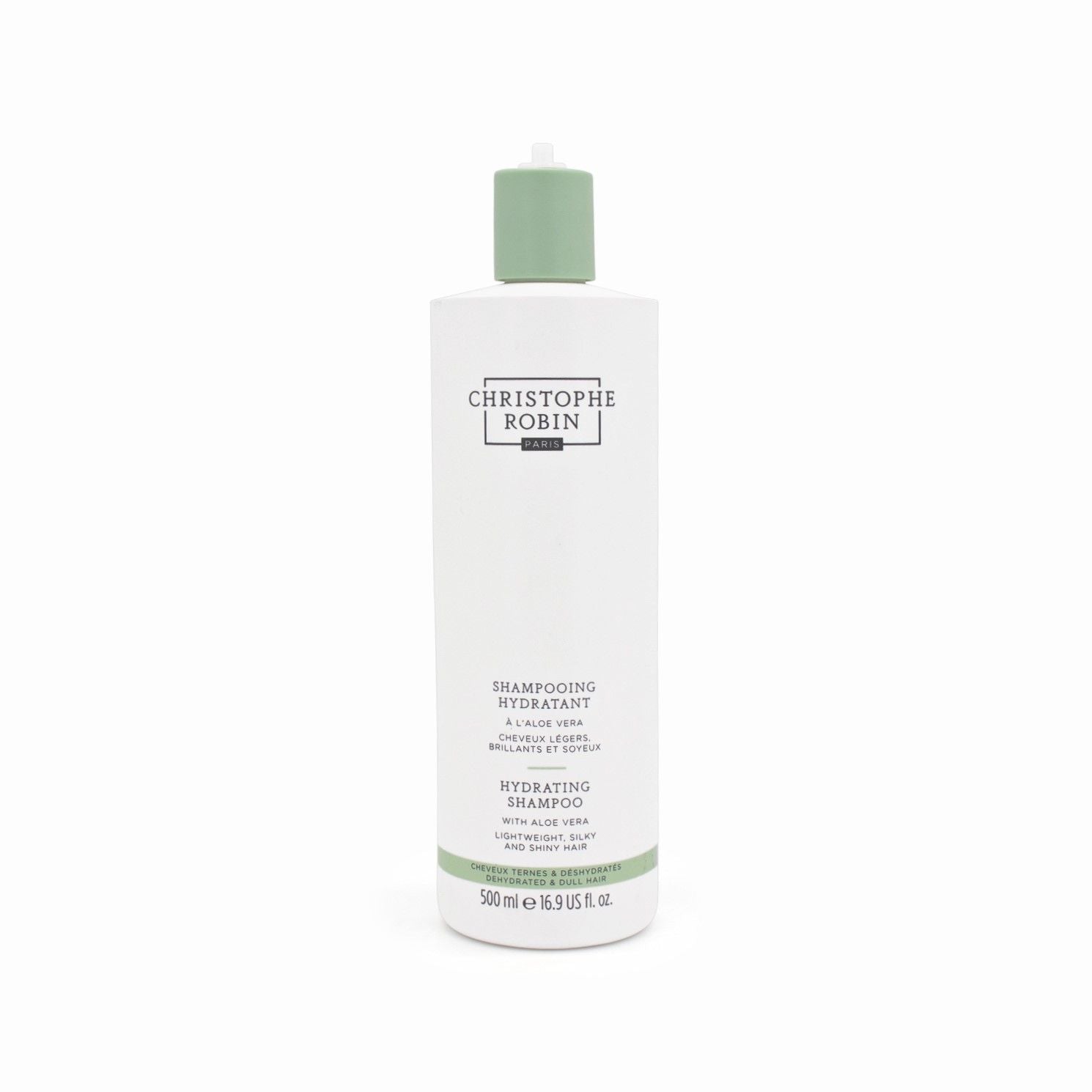 Christophe Robin Hydrating Shampoo with Aloe Vera 500ml - Missing Pump Top - This is Beauty UK