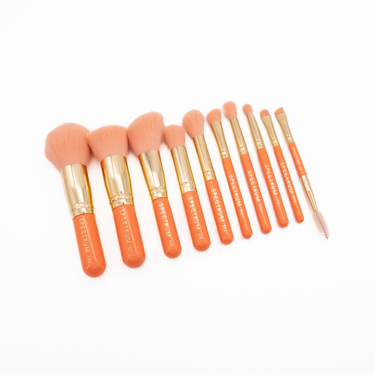 Spectrum The Sun Set Make Up Bag and 10 Piece Brush Set Pink - Imperfect Container