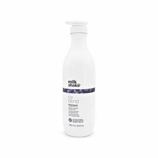 Milkshake Icy Blonde Shampoo For Blonde Hair 1000ml - Leaked In Lid