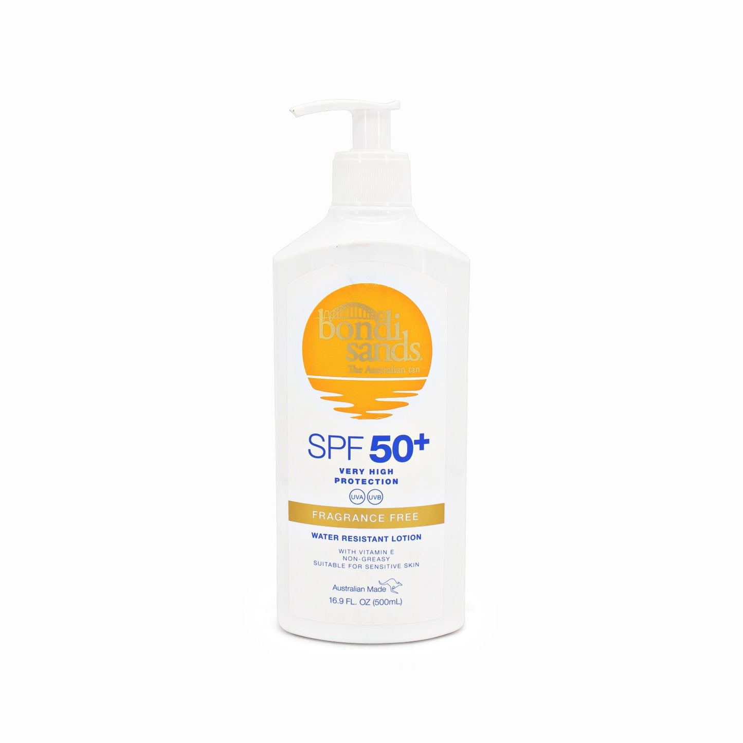 Bondi Sands SPF 50+ Fragrance Free Sunscreen 500ml - Imperfect Container