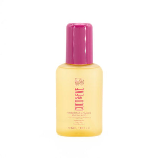 Coco & Eve Sunny Honey Tan Boosting Body Oil SPF30 150ml - Imperfect Box